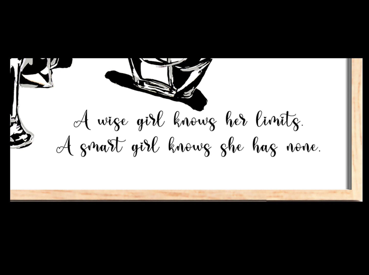 Black and White Girl Power Quote Print