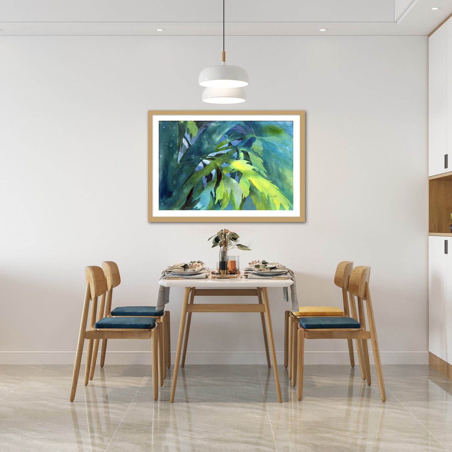 Colorful Abstract Palm Tree Print
