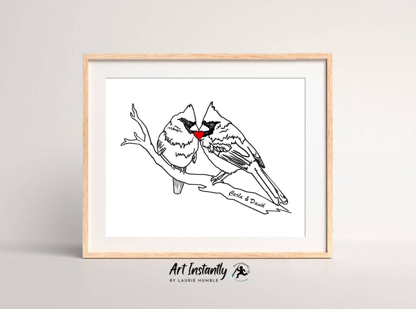 Custom Gift Cardinal Line Art