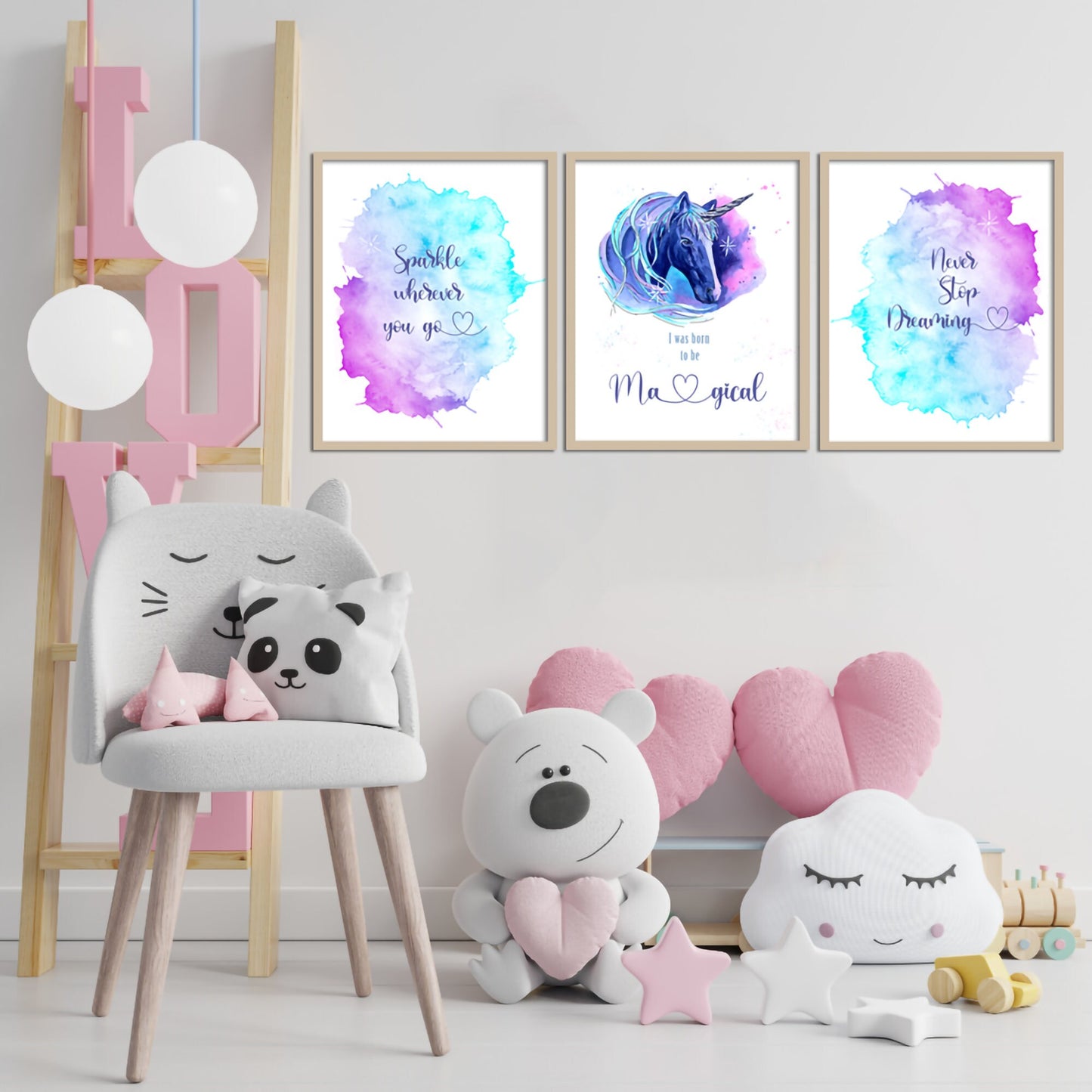 Unicorn Set of 3 Prints