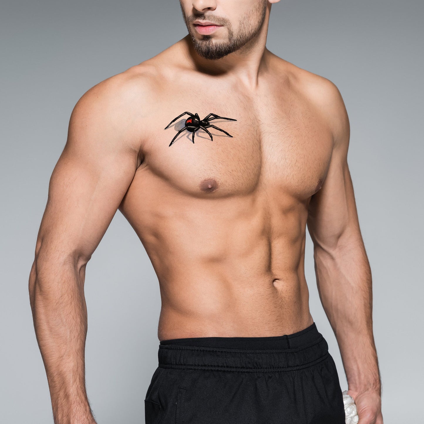 Black Widow Spider 3D Tattoo Design