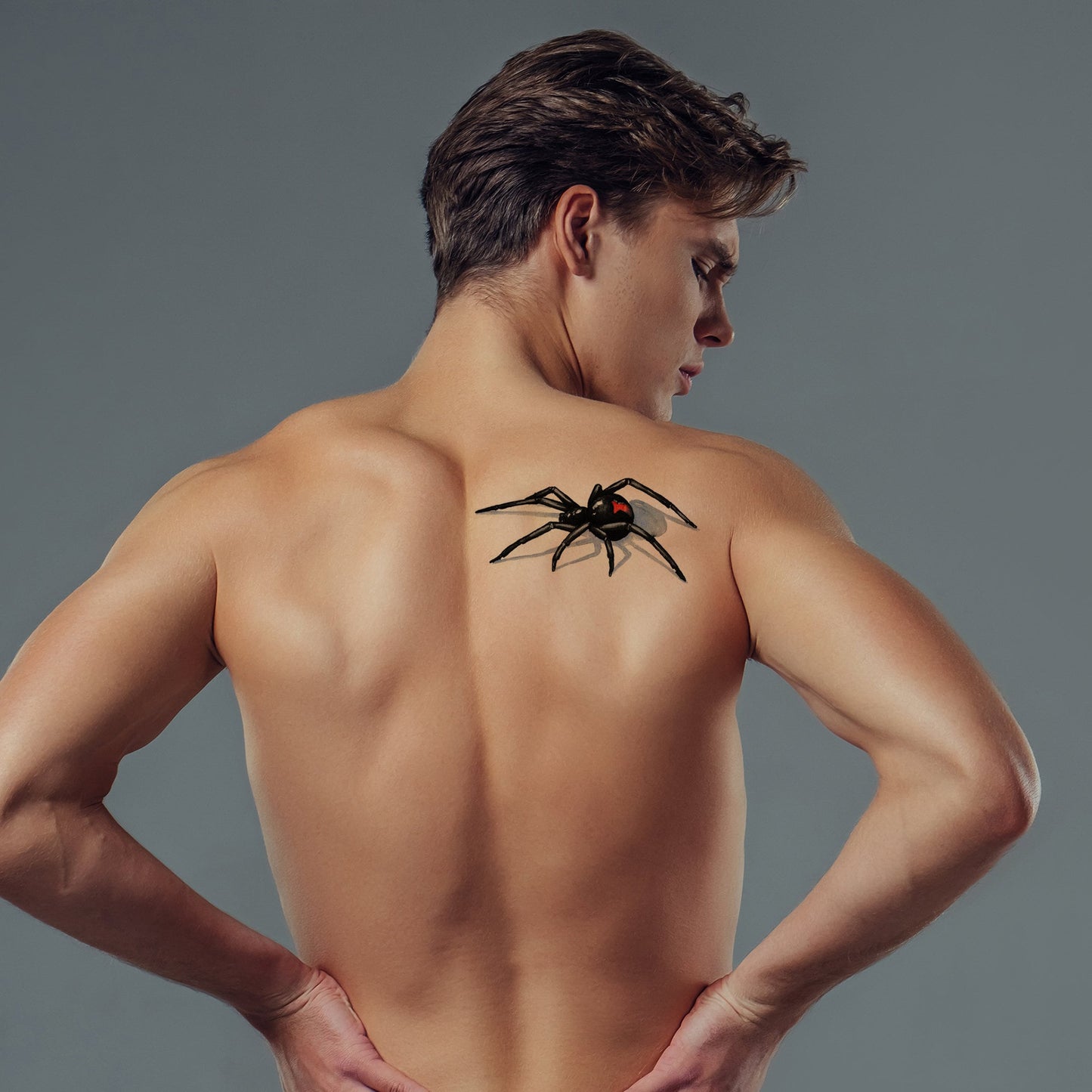 Black Widow Spider 3D Tattoo Design