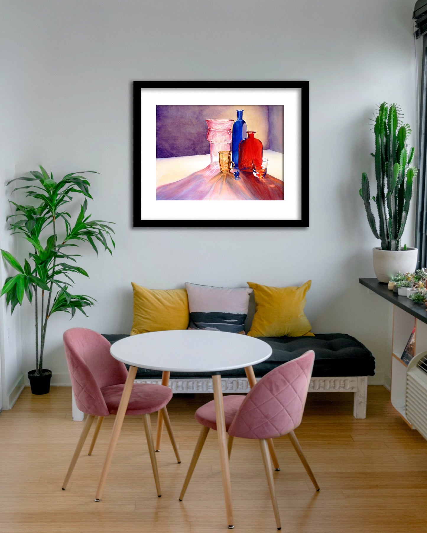 Antique Glass Painting Print