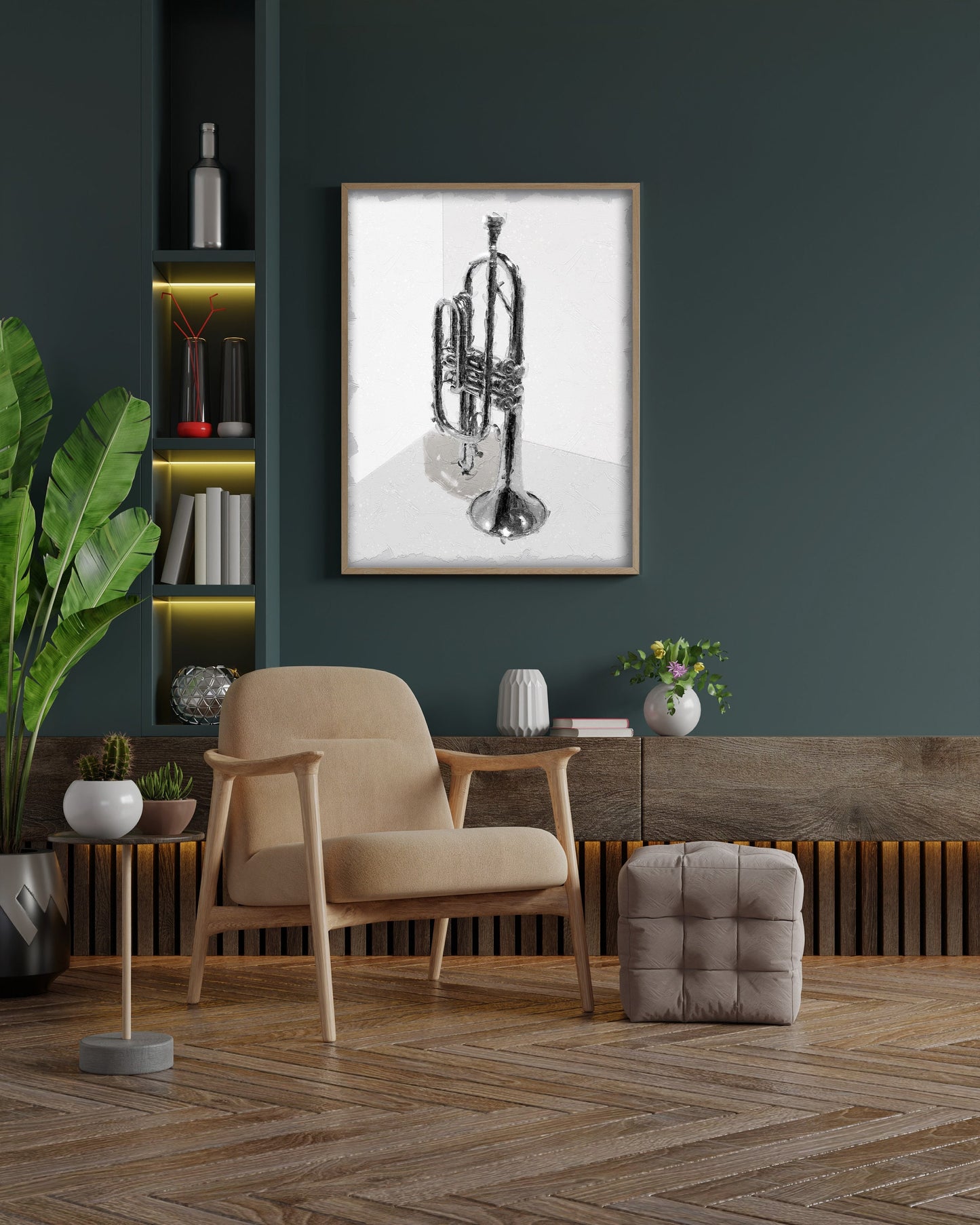 Trumpet Painting Digital Print