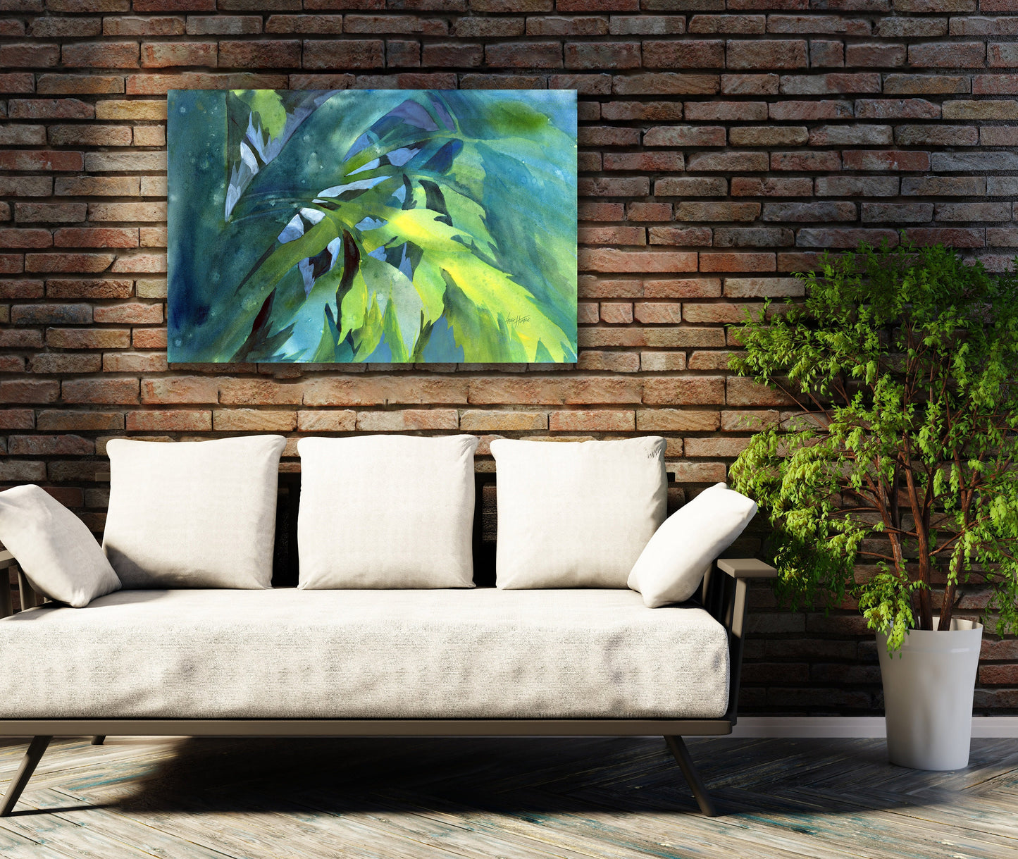 Colorful Abstract Palm Tree Print