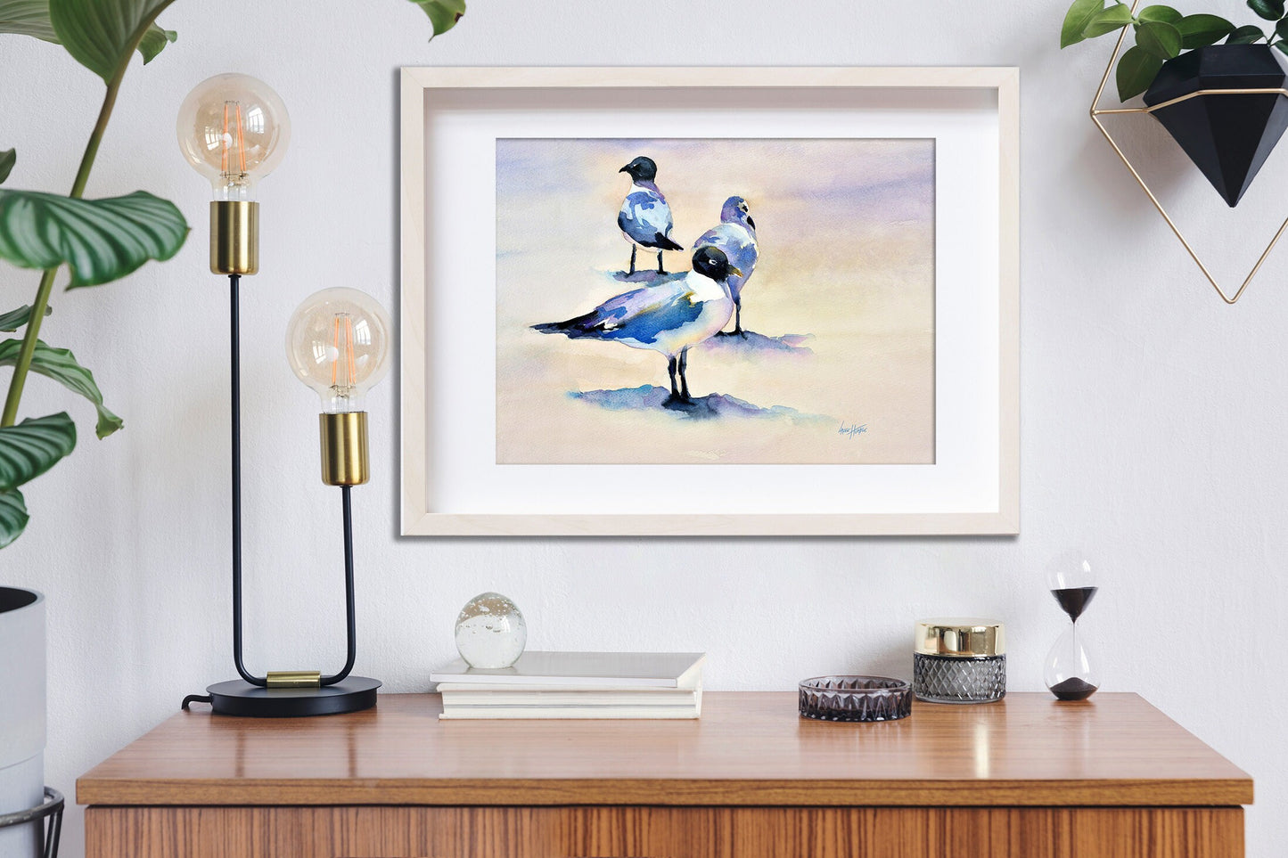 Printable Bathroom Seagull Painting