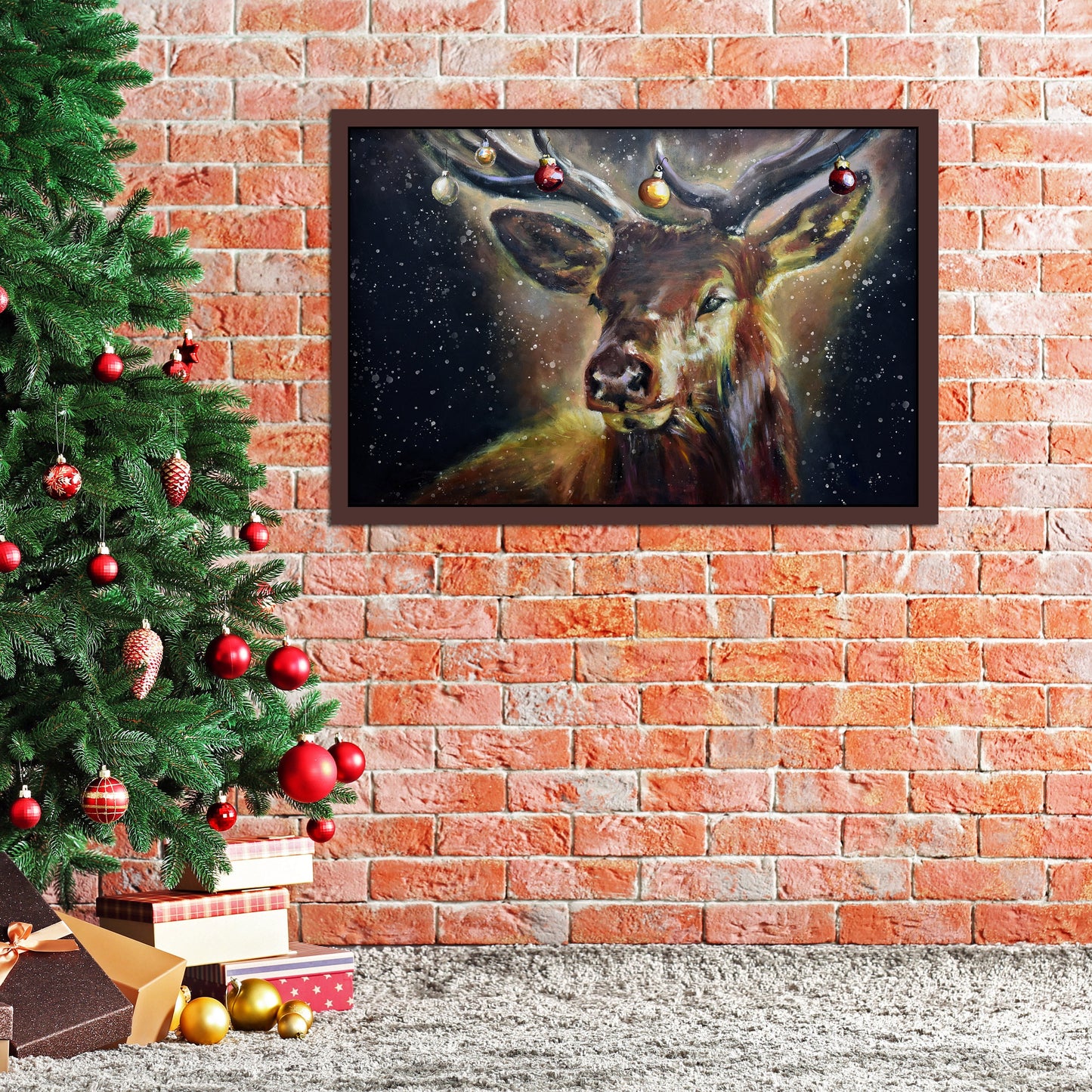 Christmas Deer Print