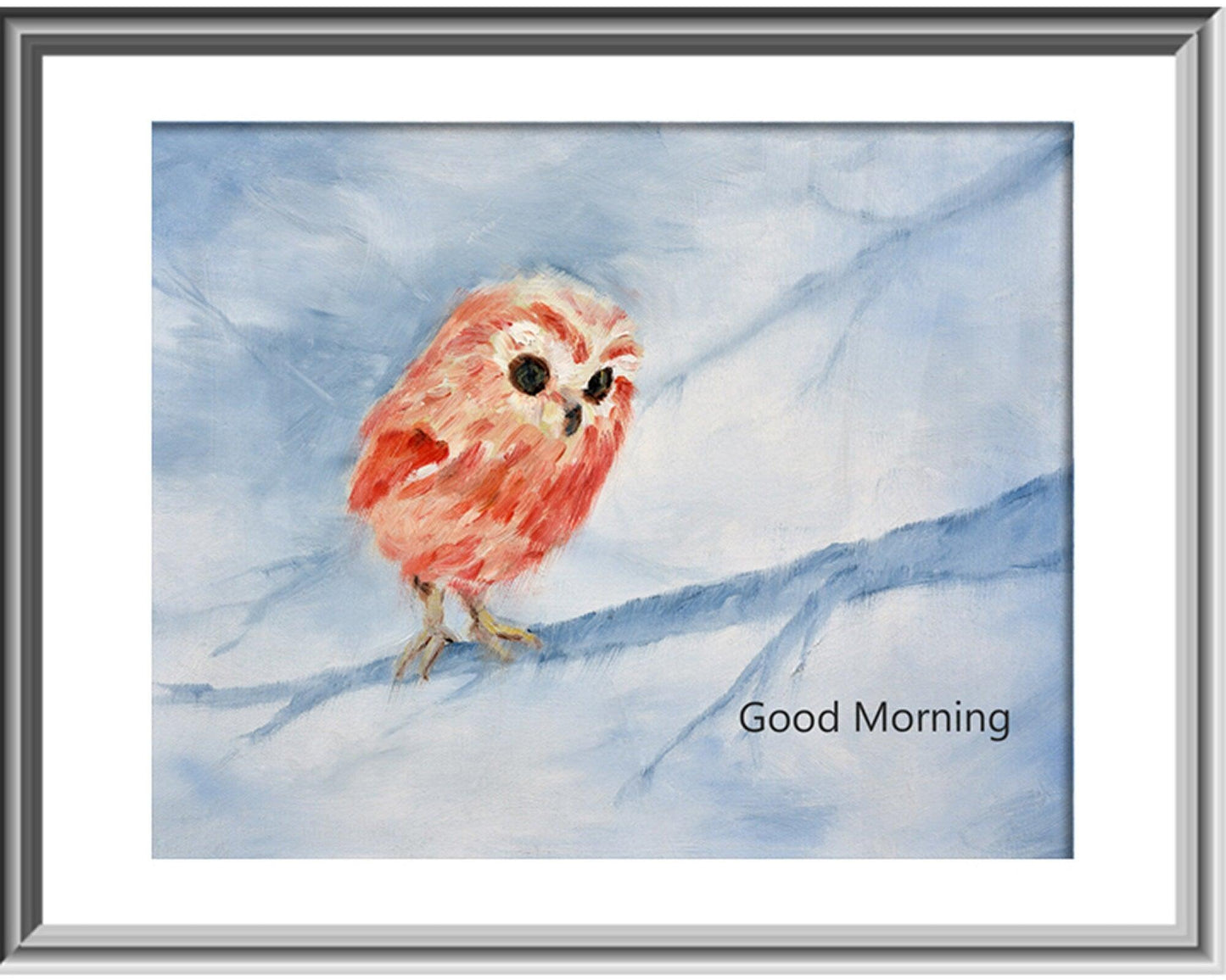 Owl Nursery Wall Art Set of 2 Prints