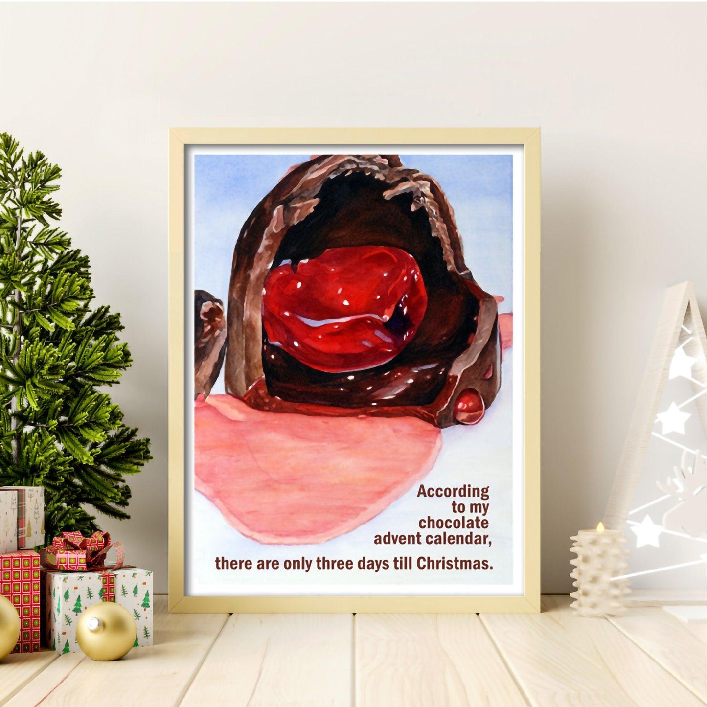 Funny Christmas Chocolate Print
