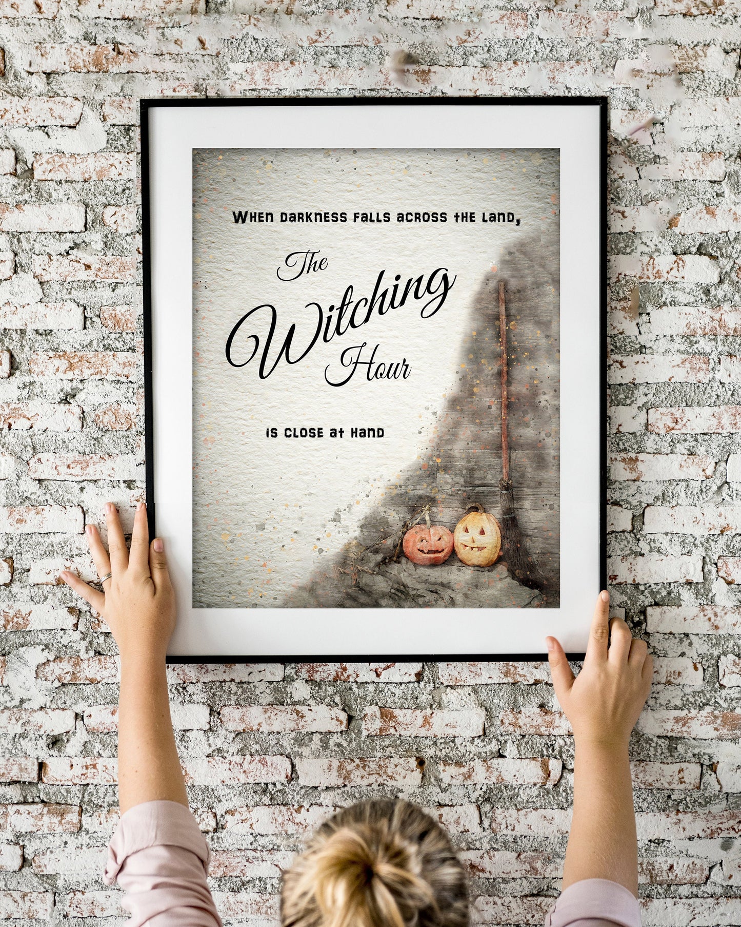 Farmhouse Halloween Decor Poster