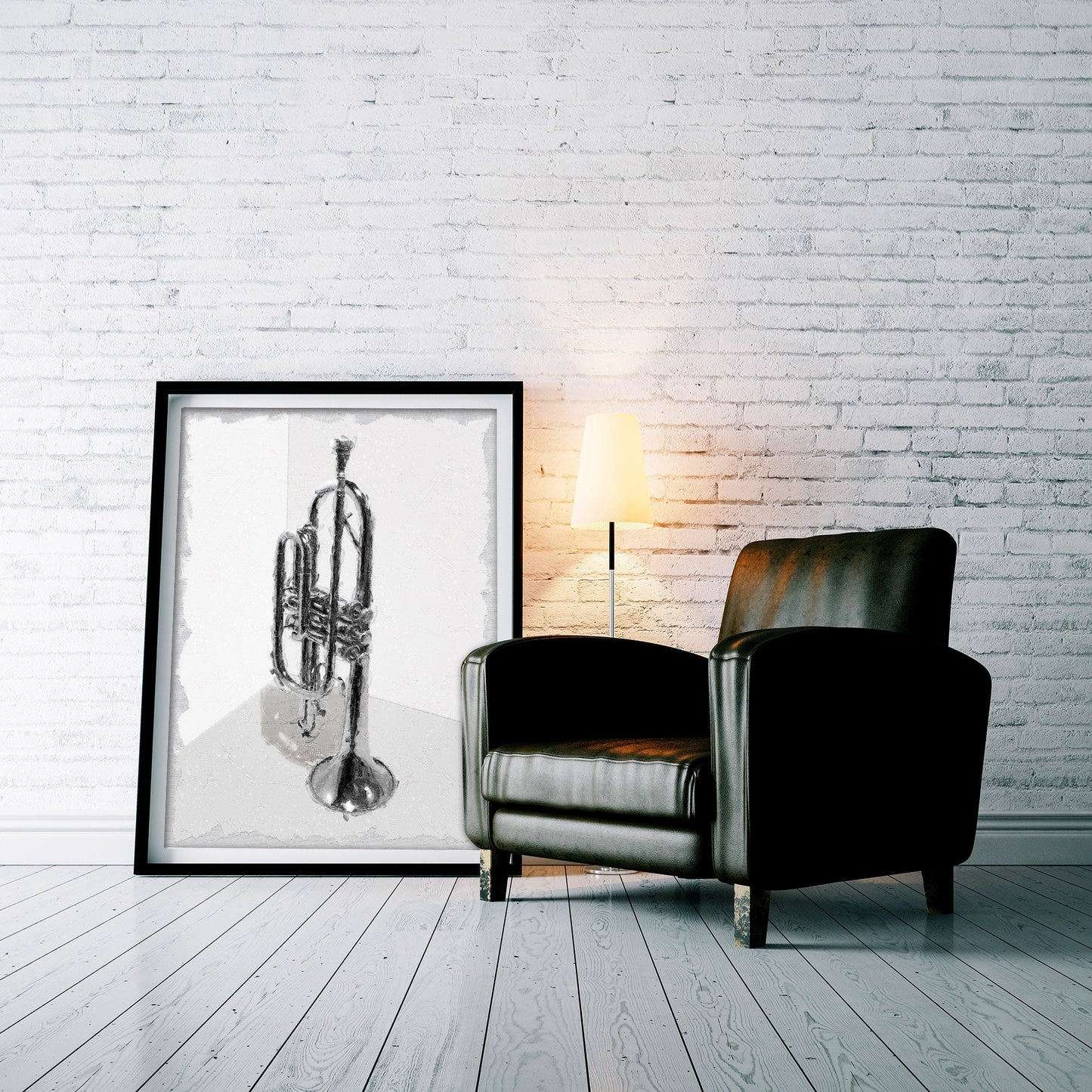 Trumpet Painting Digital Print