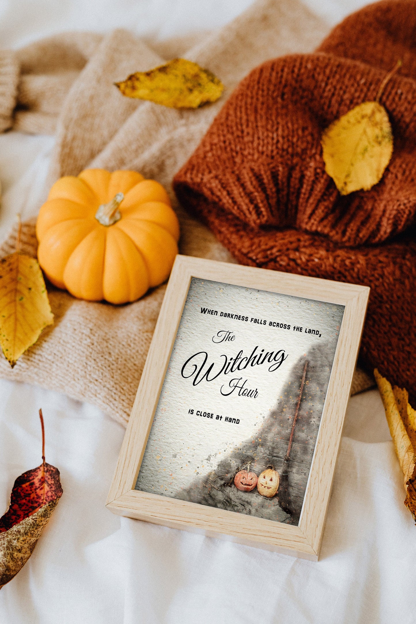 Farmhouse Halloween Decor Poster