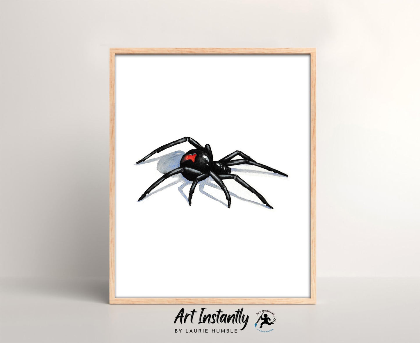 Black Widow 3D Spider Tattoo Flash Print