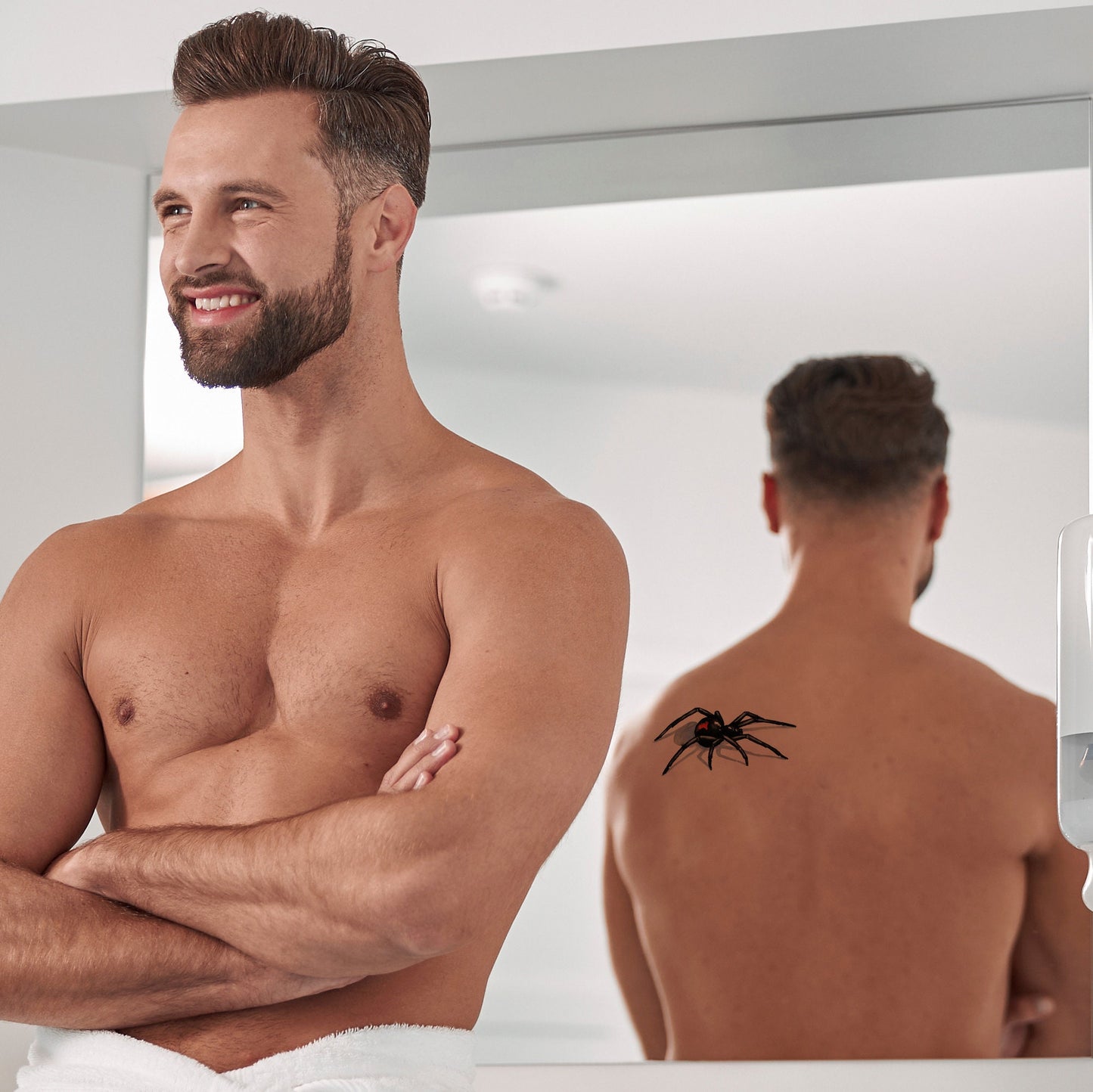 Black Widow Spider 3D Tattoo Design
