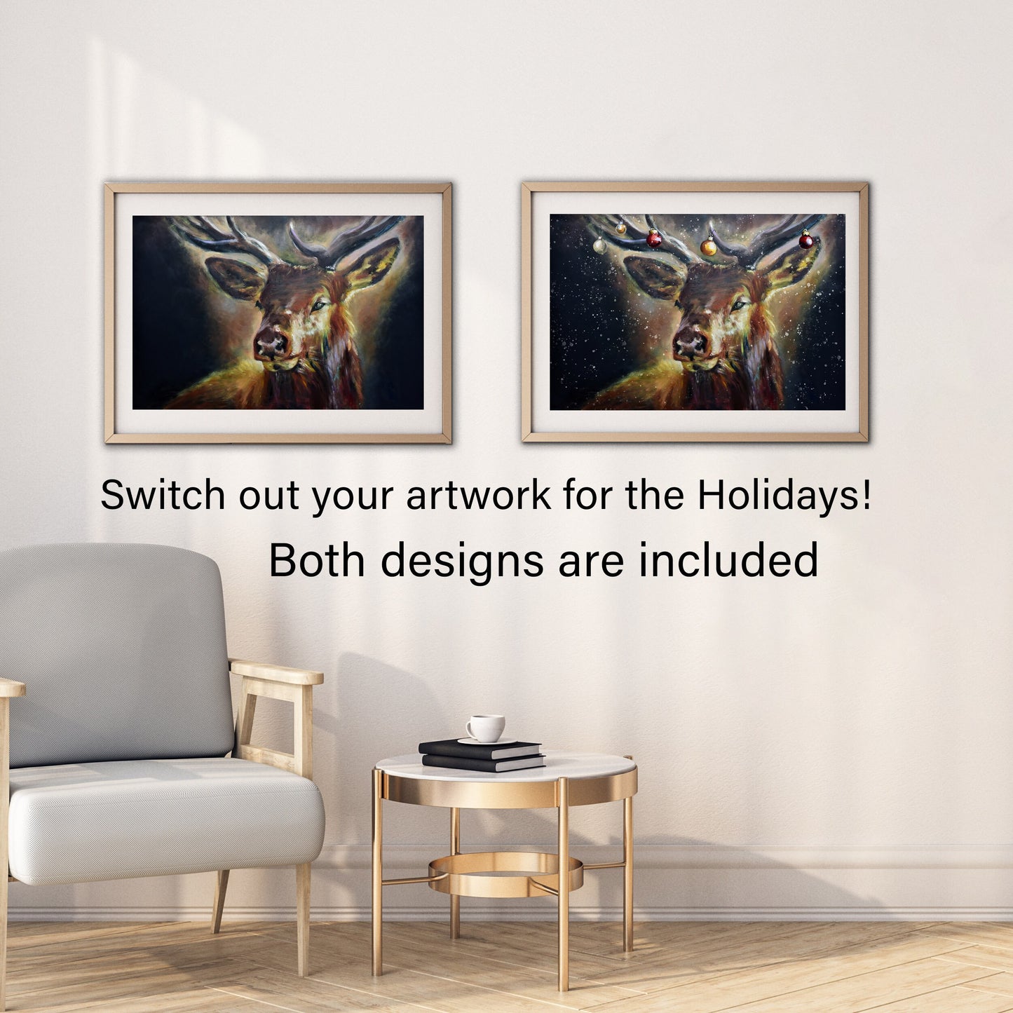 Christmas Deer Print