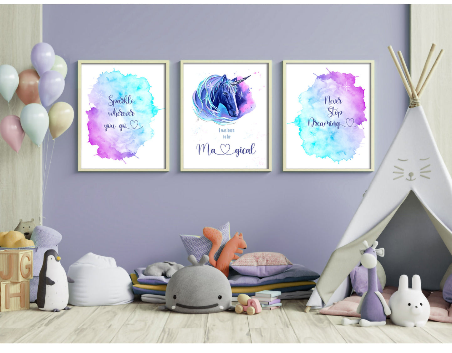 Unicorn Set of 3 Prints