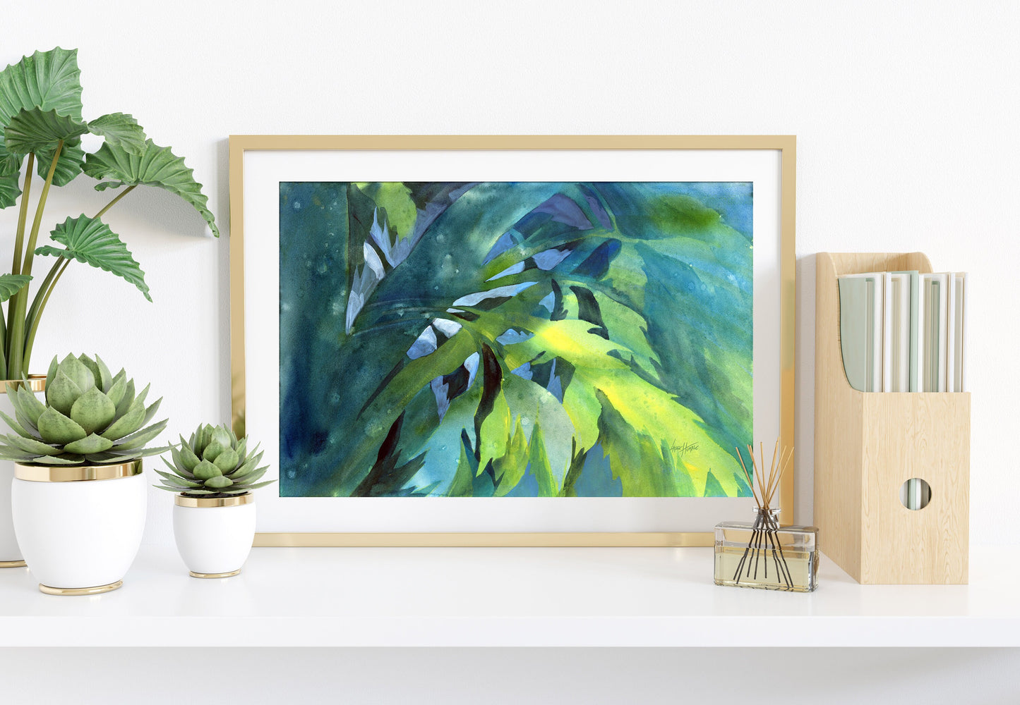 Colorful Abstract Palm Tree Print