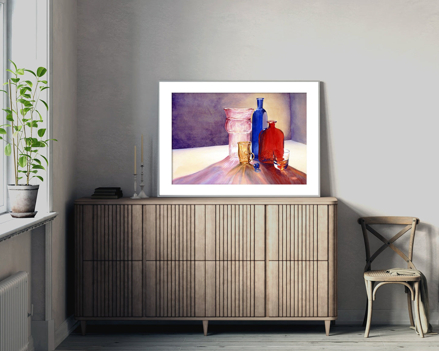 Antique Glass Painting Print