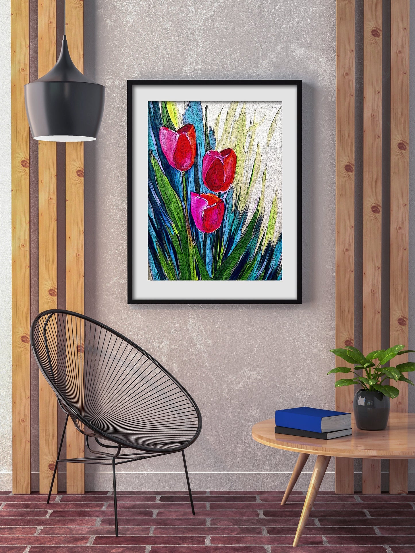 Contemporary Abstract Tulip Print
