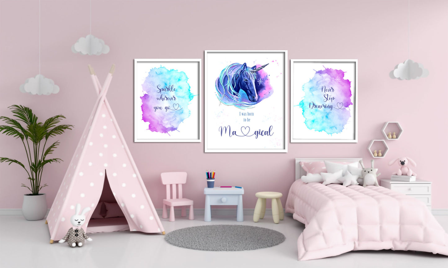 Unicorn Set of 3 Prints