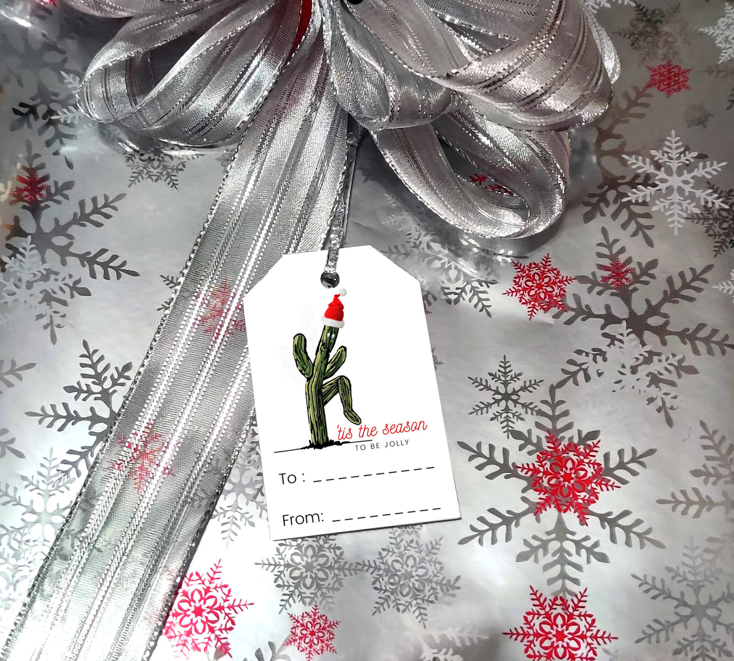 Funny Saguaro Cactus Printable Holiday Labels