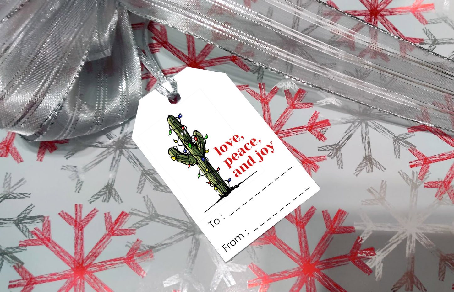Funny Saguaro Cactus Printable Holiday Labels