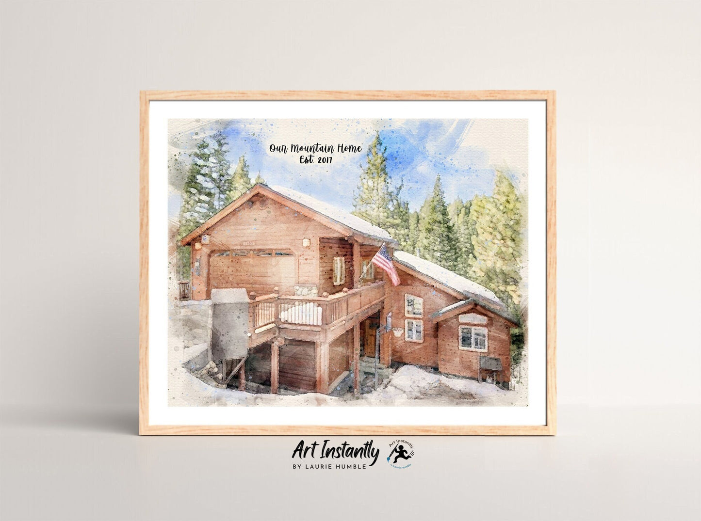 Custom House Portrait Print