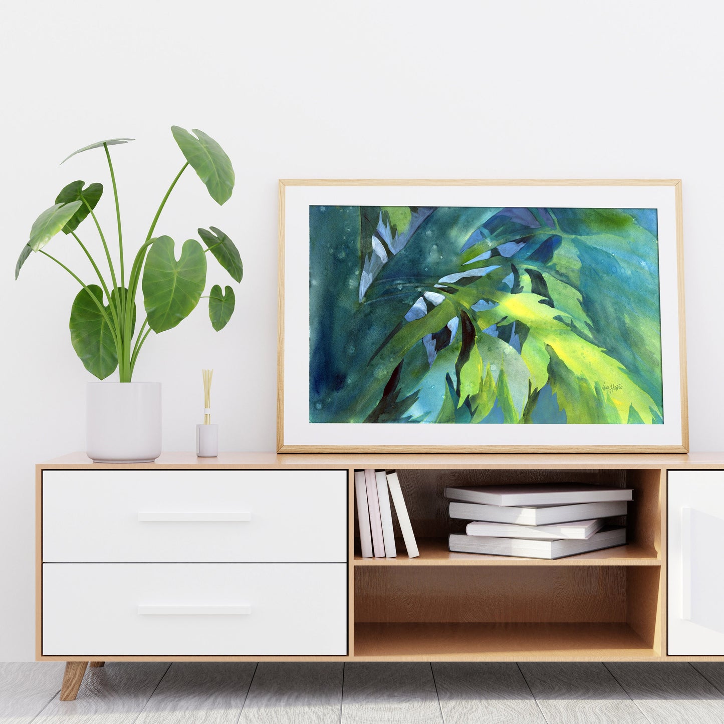 Colorful Abstract Palm Tree Print