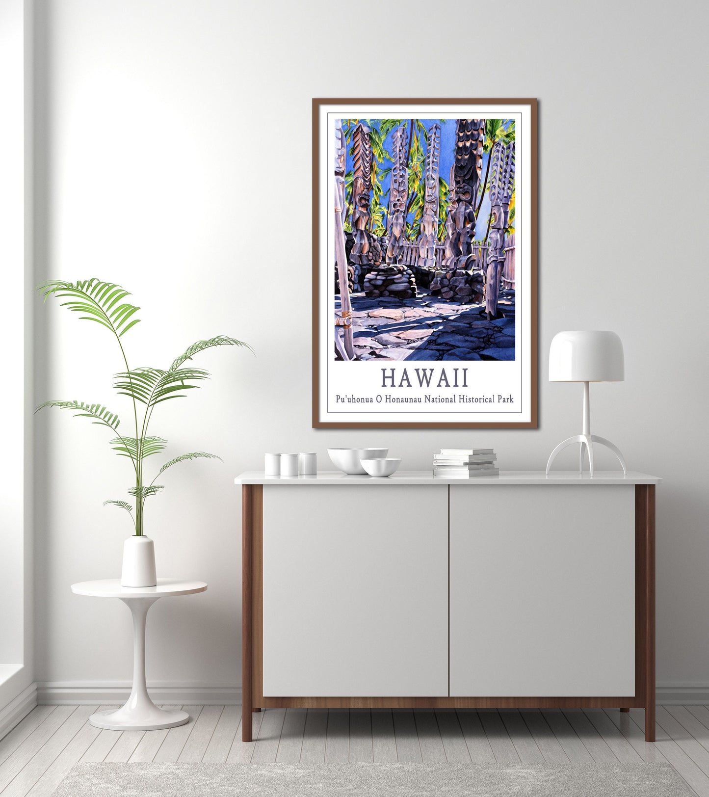 Tiki Travel Poster Hawaiian Art