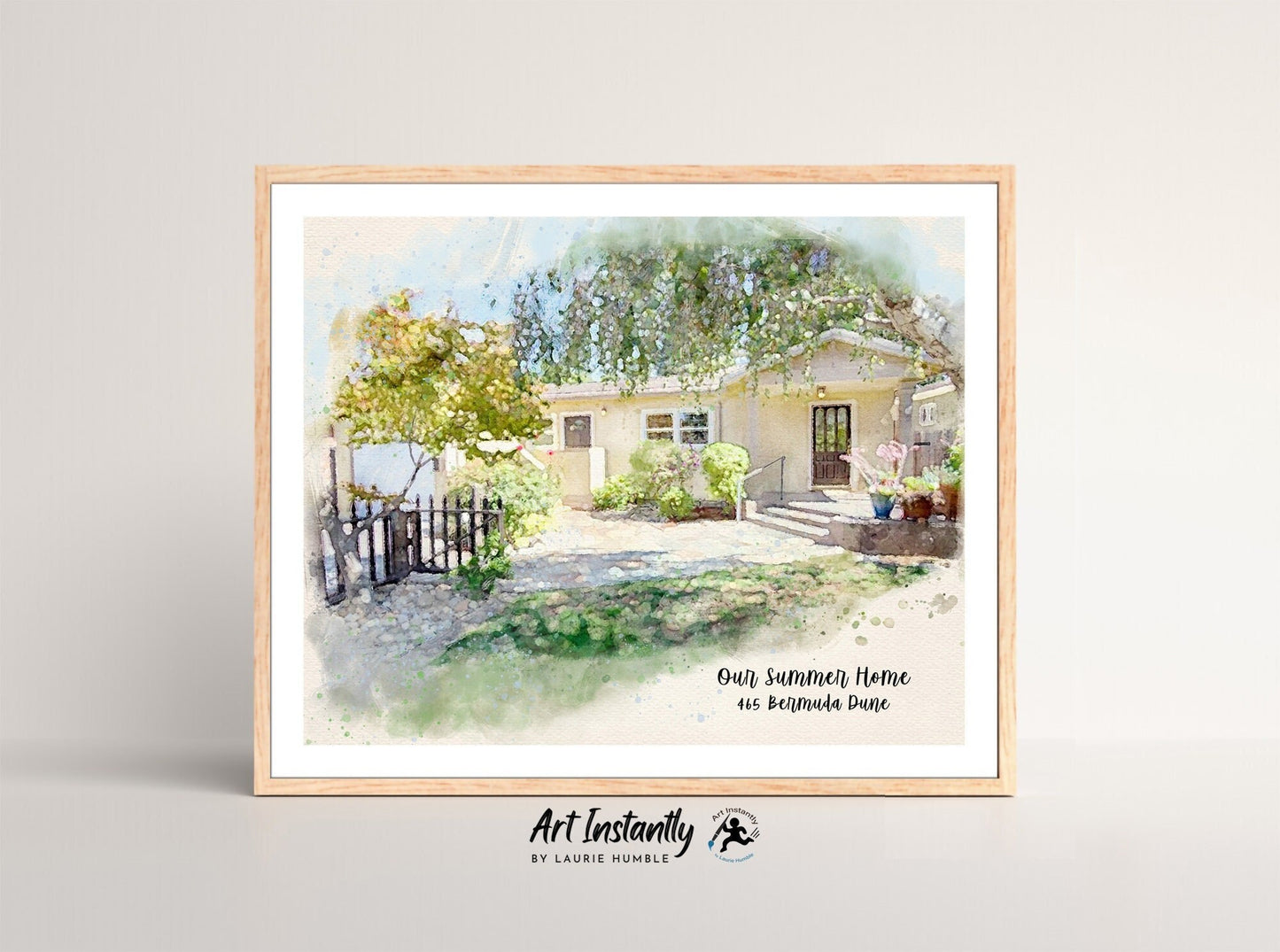 Watercolor House Painting Digital Print