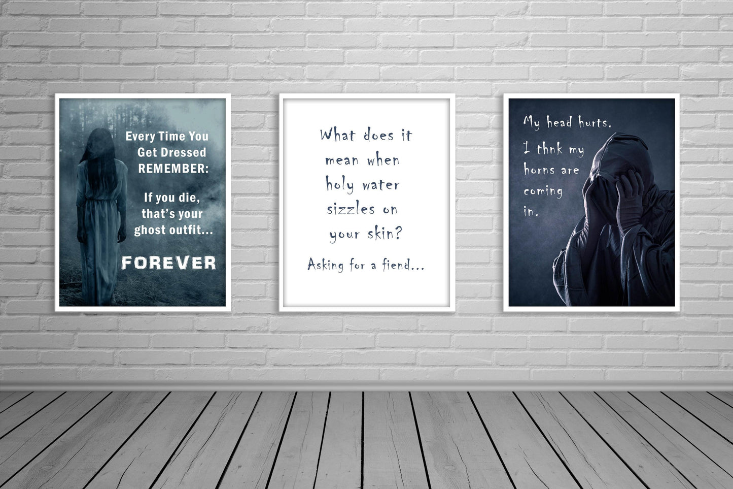 Set of 3 Gothic Halloween Prints