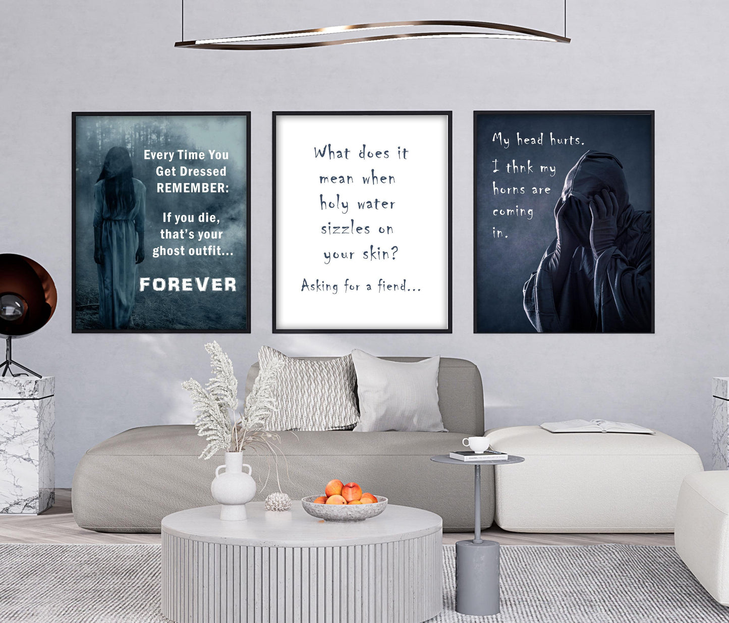 Set of 3 Gothic Halloween Prints