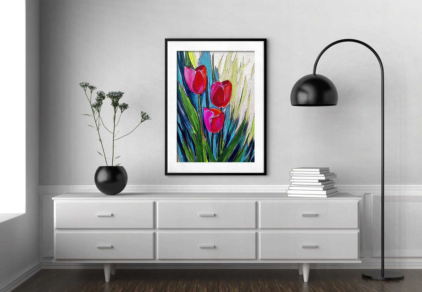 Contemporary Abstract Tulip Print