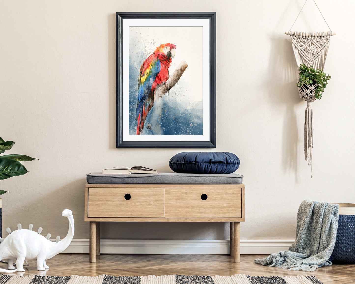 Red Parrot Rainforest Awareness Print