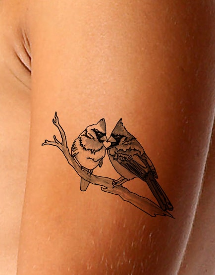 Cardinal Tattoo Illustration Instant Download
