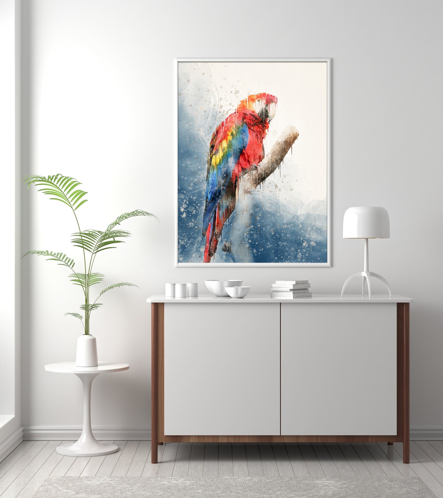 Red Parrot Rainforest Awareness Print