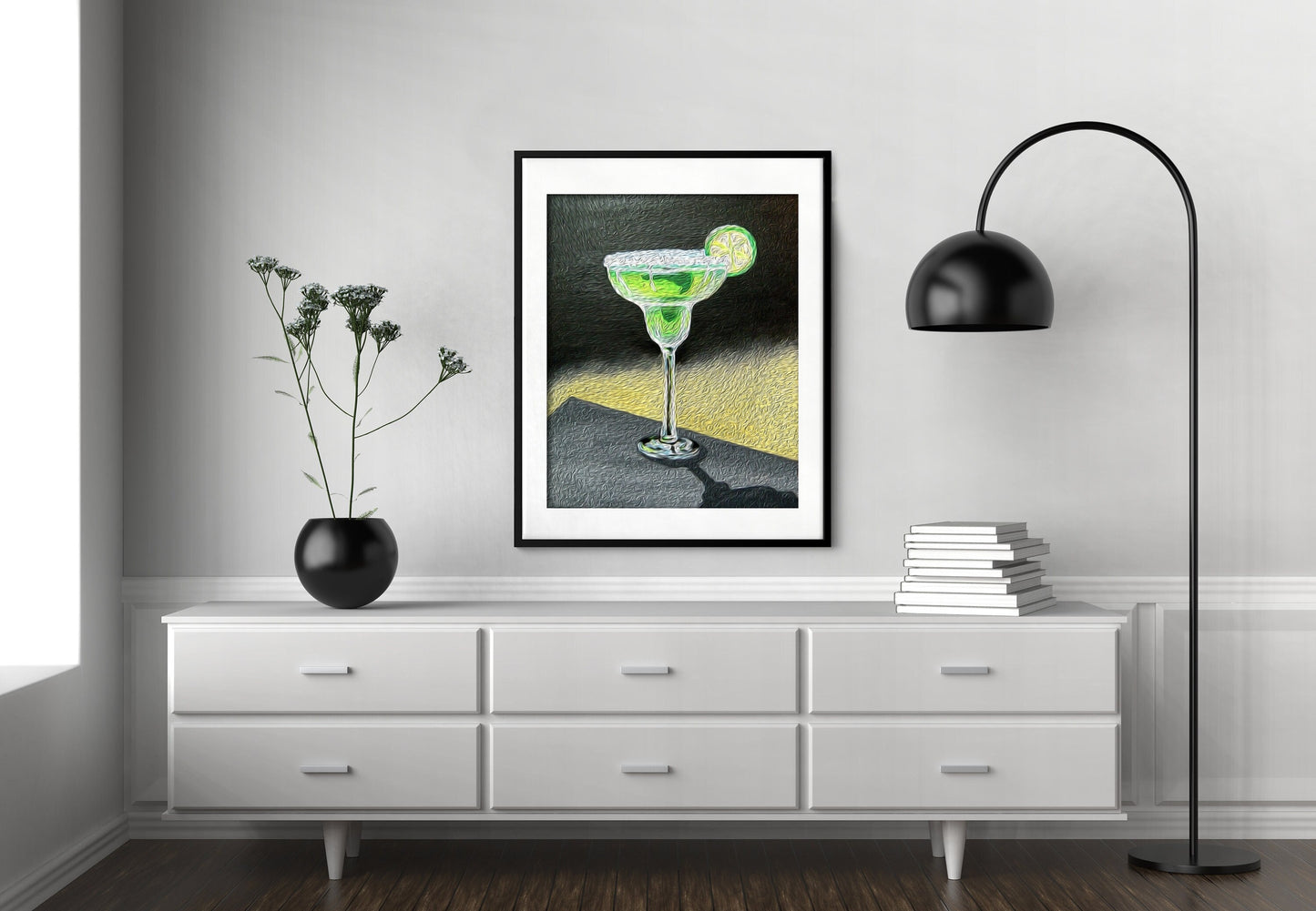 Retro Cocktail Margarita Bar Art Print