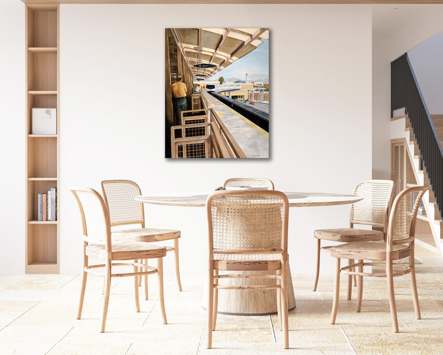 Las Vegas Monorail Art | Modern City Wall Art | Urban Architecture Print | MGM Vegas Print | Digital Download Art | Printable Art Instantly