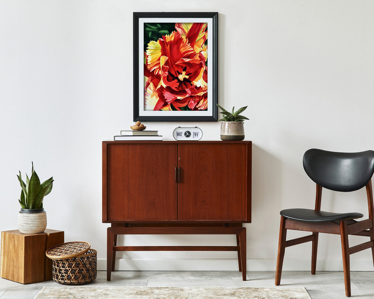 Printable Red Tulip Botanical Wall Art
