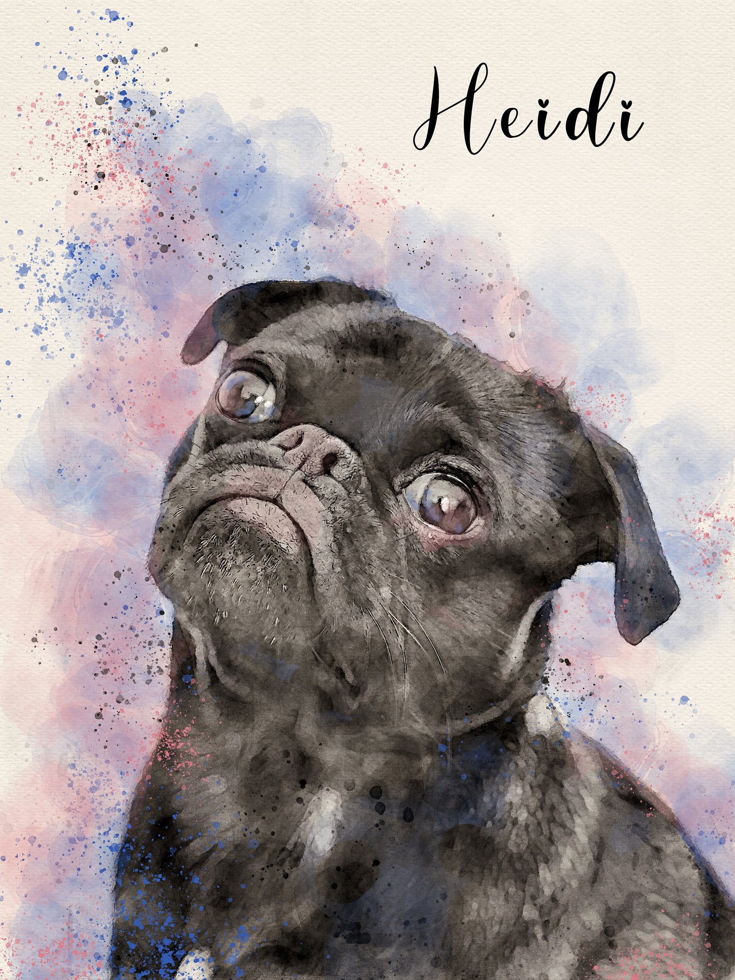 Last Minute Gift Custom Pet Portrait From Photo Digital Print Personalized Pet Memorial Gift Printable Wall Art Instantly