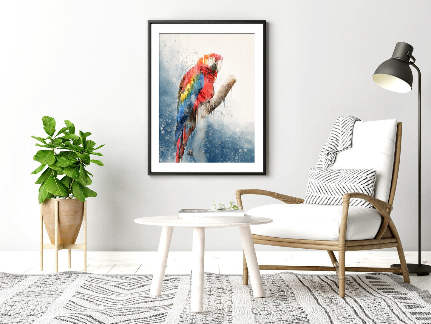 Red Parrot Rainforest Awareness Print