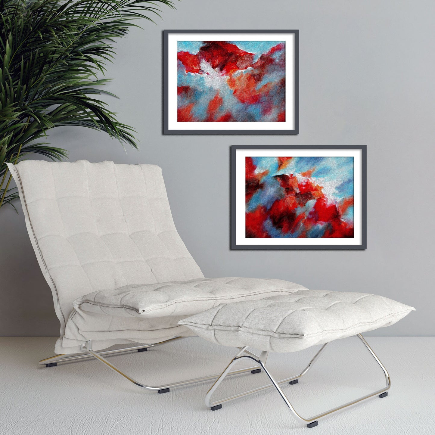 Colorful oil painting prints for modern statement walls