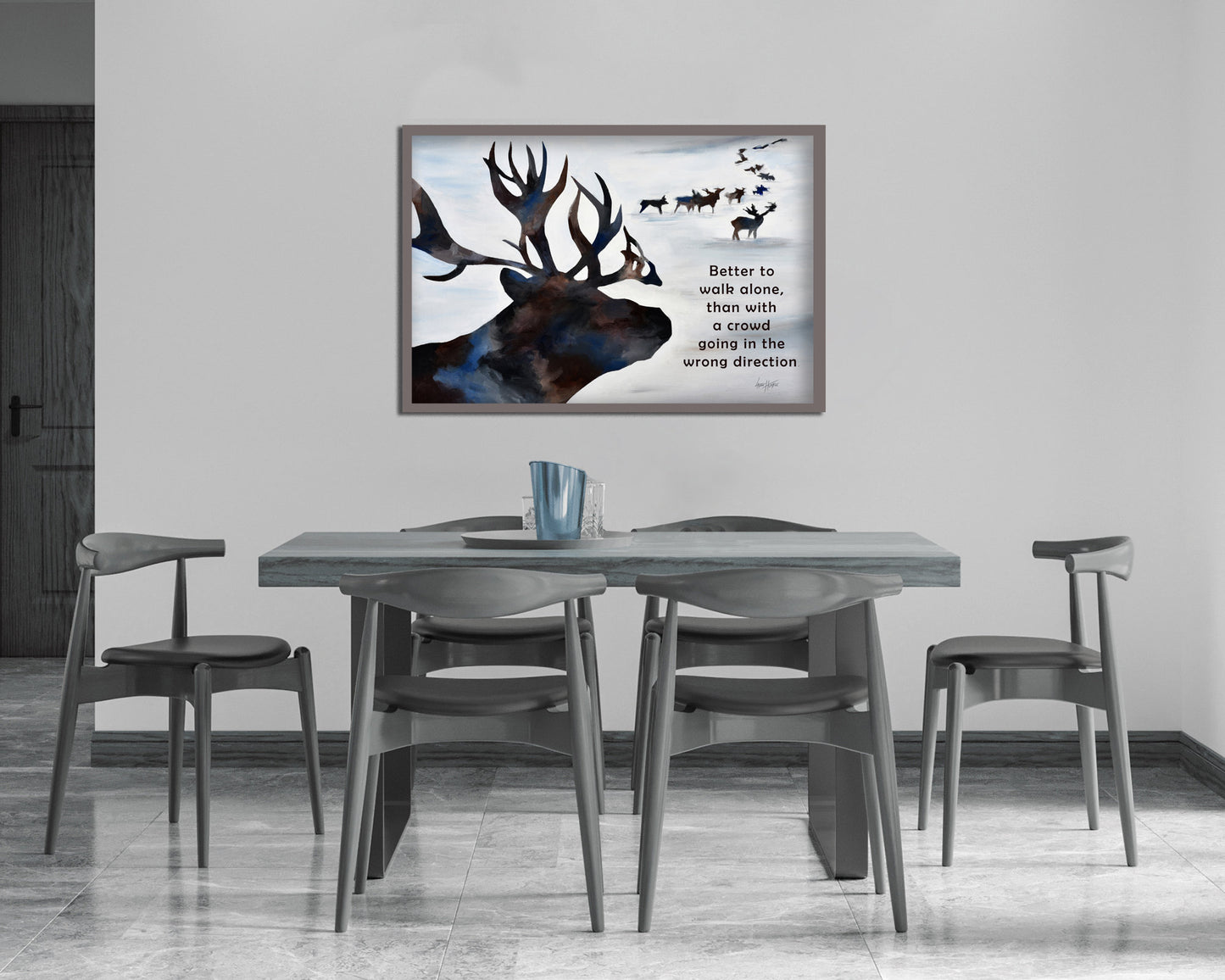 Inspirational Quote Deer Print