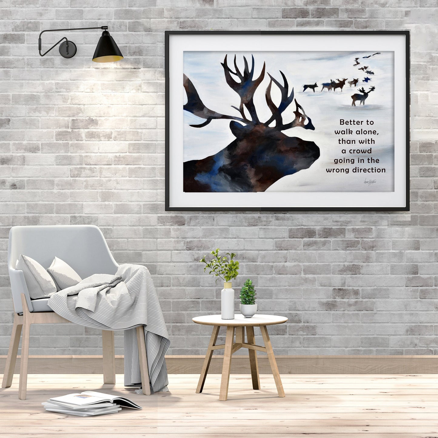 Inspirational Quote Deer Print