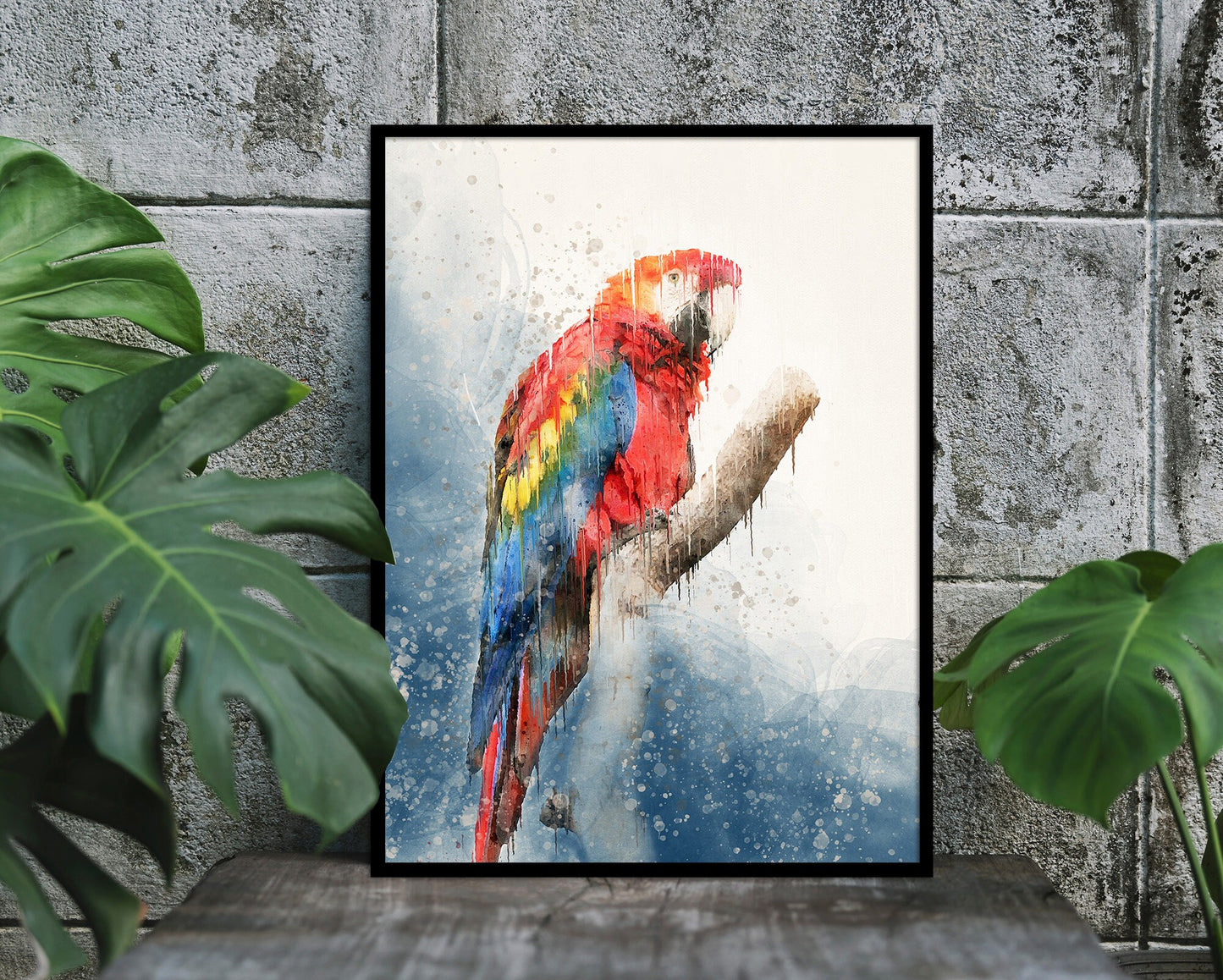 Red Parrot Rainforest Awareness Print