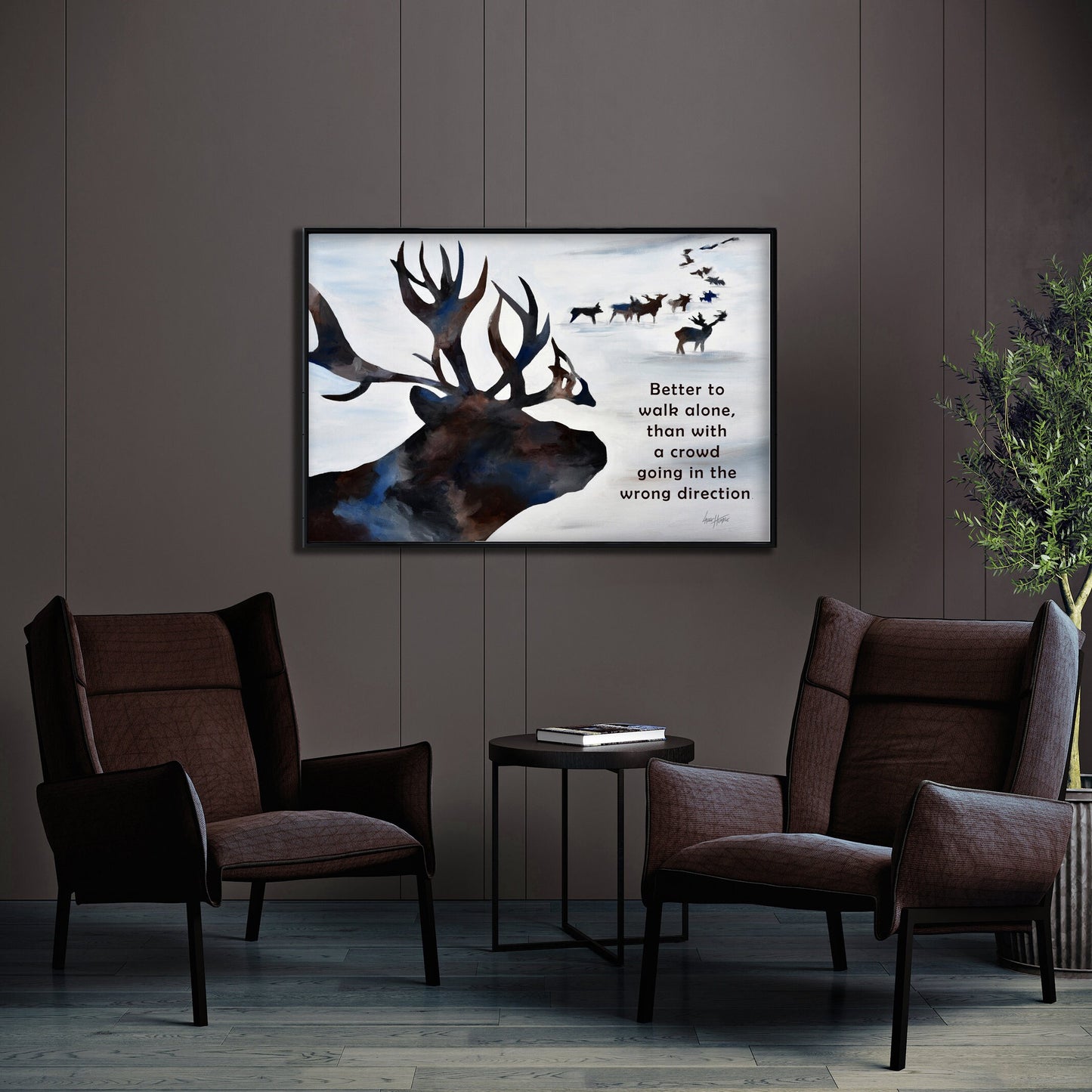 Inspirational Quote Deer Print