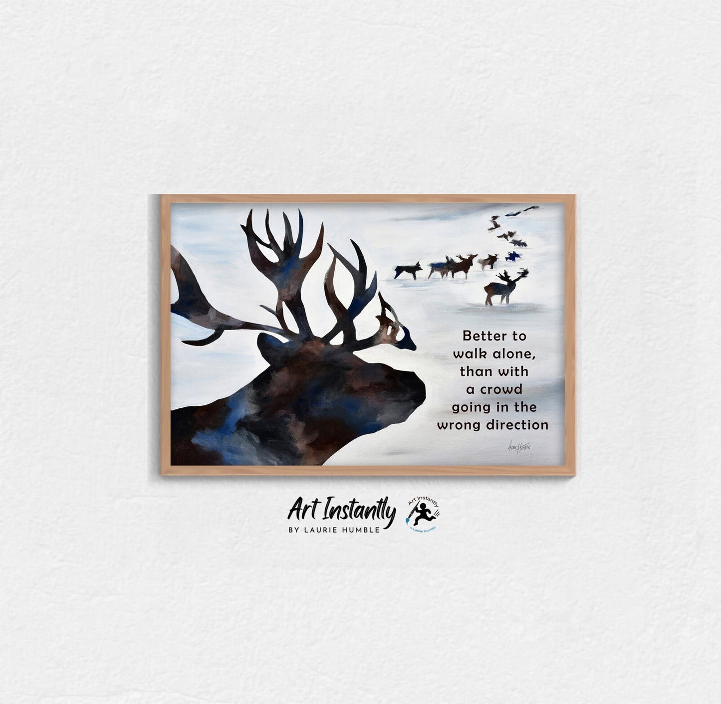 Inspirational Quote Deer Print