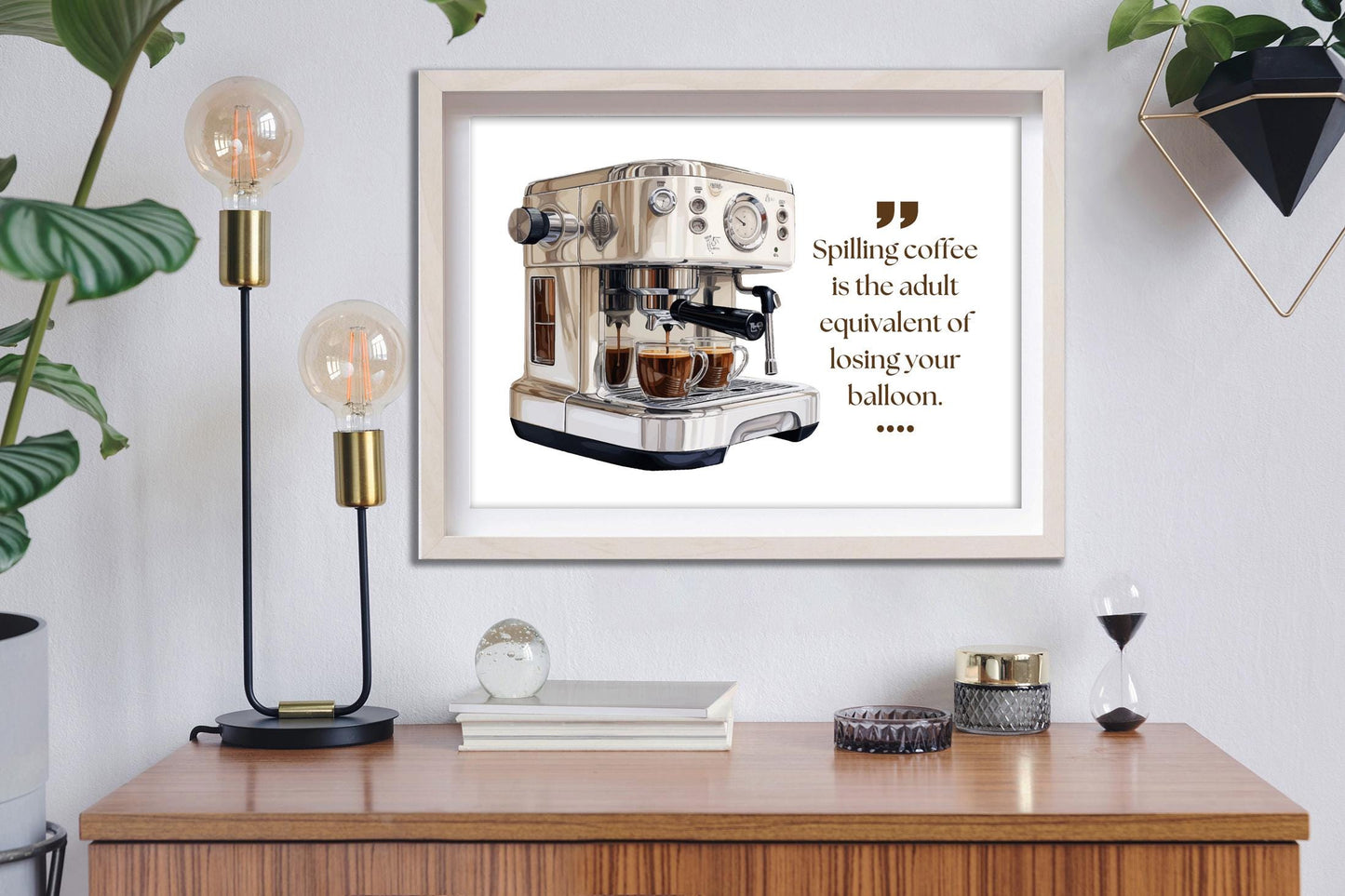 Affordable downloadable art for coffee bar styling