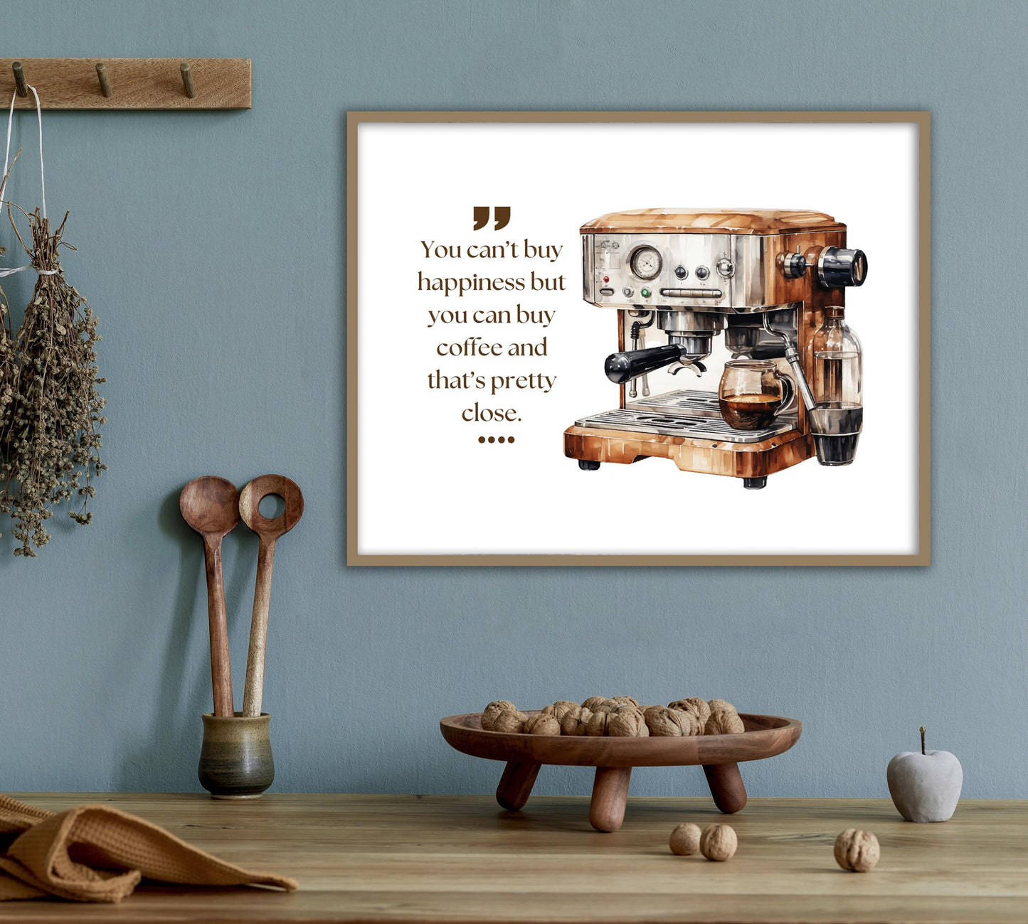 Kitchen wall art with coffee theme