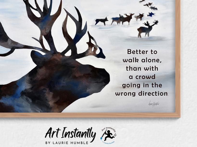 Inspirational Quote Deer Print